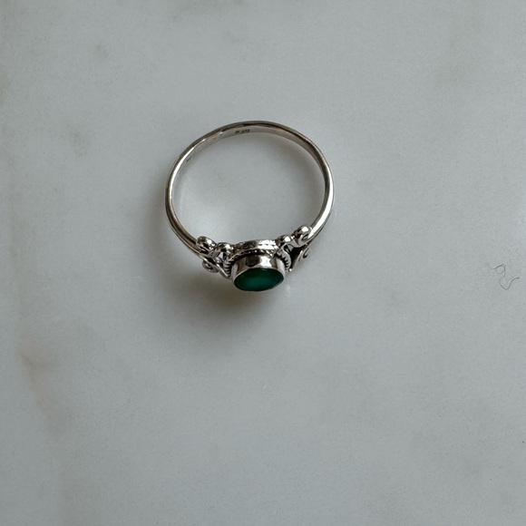NWOT Sundance Pinecrest Ring, Green Onyx, Sterling Silver - Picture 5 of 7
